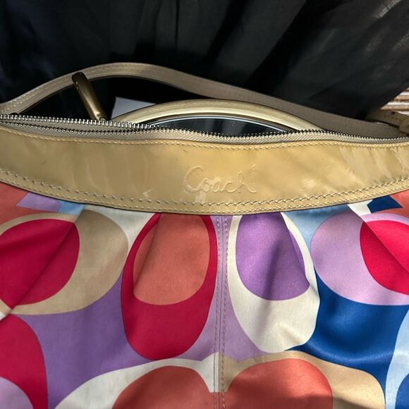 Coach Scarf Print Sateen Bag - Picture 8 of 12